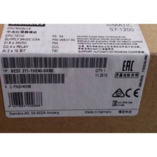 议价6ES7211-1HE40-0XB0 西门子S7-1200 CPU全新原装6ES72111HE40