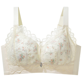 性感蕾丝内衣女大胸显小胸全罩杯超薄款胸罩聚拢收副乳防下垂文胸
