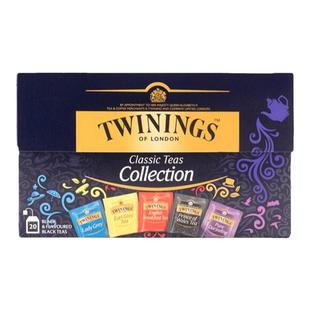 twinings川宁红茶精选5口味20片盒装伯爵英式早餐锡兰大吉岭红茶