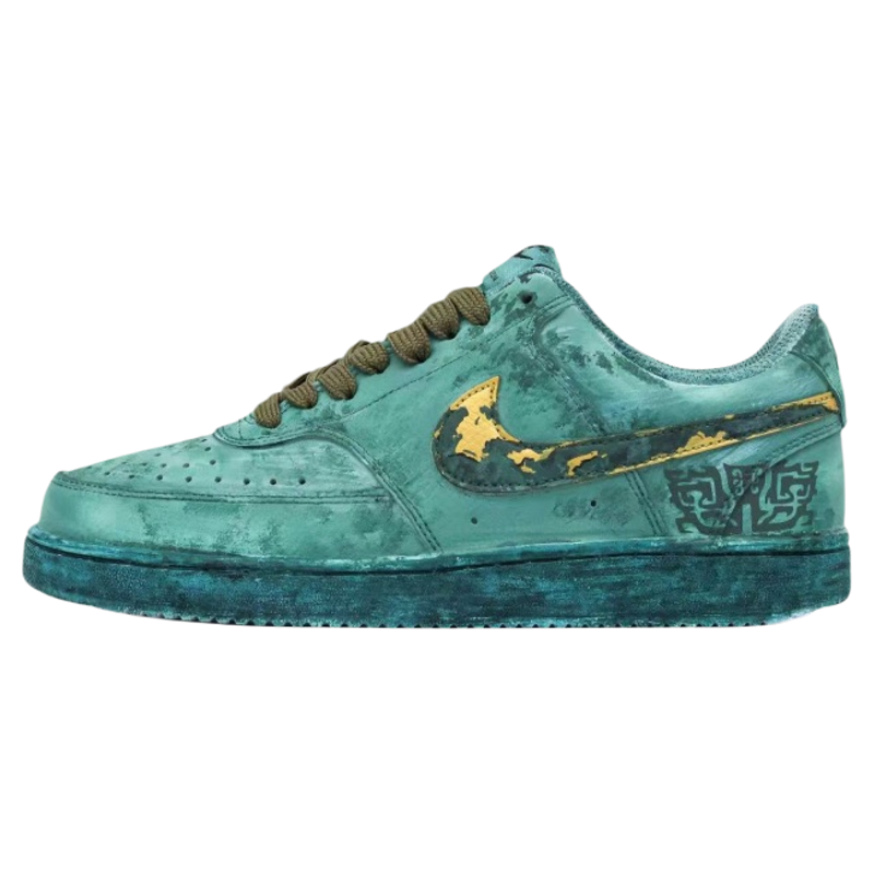 球鞋定制Nike Court Vision 1 Low 搜神记青铜器图腾男女低帮板鞋