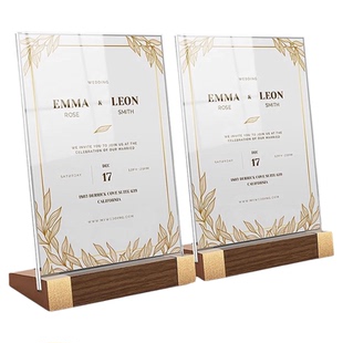 A4亚克力广告展示架台卡架展示牌定制菜单桌牌台卡立牌餐牌酒水价目价格表台签板桌面a5透明台牌L型摆台摆件