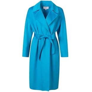 LAURELINE/洛瑞琳绵羊毛长款大衣2023冬季新款显白减龄时髦外套女