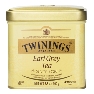 Twinings英国川宁豪门格雷伯爵红茶100g进口茶叶罐装烘焙奶茶专用