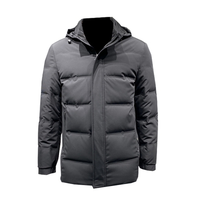 直充鸭绒男士帽子可拆卸羽绒服