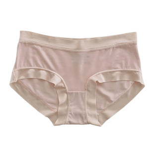 3条装柔软兰精莫代尔内裤女生抑菌全棉裆中腰无痕透气三角裤头