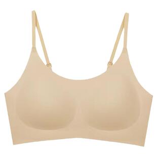 ubras无尺码浪花吊带背心文胸美背无痕无钢圈聚拢内衣女粉底液