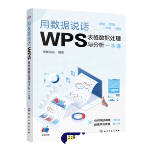 赠视频 用数据说话 WPS表格数据处理与分析一本通 WPS表格数据处理分析 可视化图表 WPS表格公式函数使用方法教程 办公软件教程