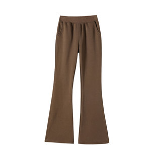 高中初中女生休闲裤子加长版高个子大童春秋冬季直筒微喇运动卫裤