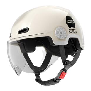 3c认证电动摩托车头盔男女士不压近视眼镜可戴通用半盔四季安全帽