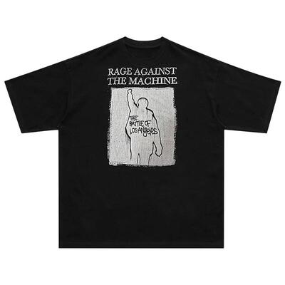 美式复古反抗机器乐队短袖T恤棉