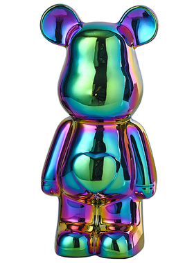 网红爱心暴力熊存钱罐摆件