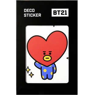 韩国BT21 x monopoly大号公仔表情贴纸文具记事本电脑装饰贴画