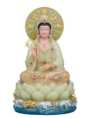 汉白玉娑婆三圣佛像供奉摆件