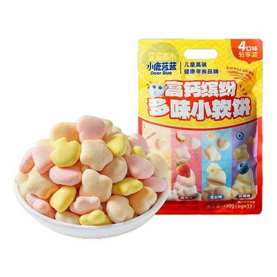 小鹿蓝蓝高钙缤纷多味饼干小软198牛奶营养宝宝铁锌儿童零食