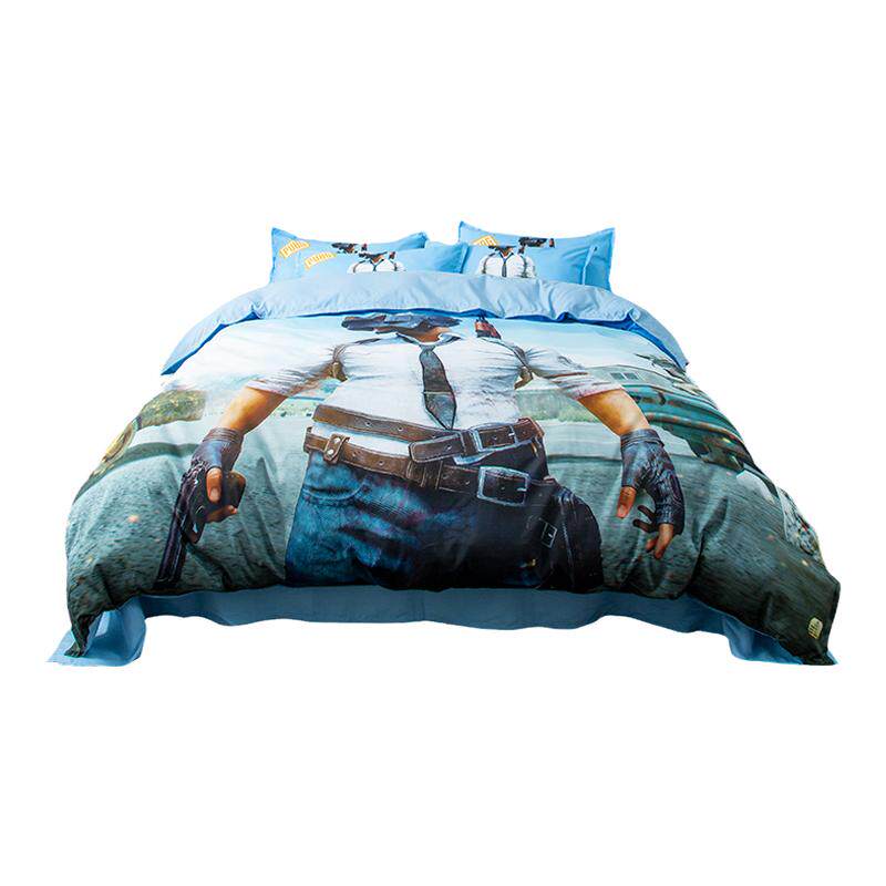 卡通游戏周边荒野行动印花男孩儿童枕套单人学生大逃杀吃鸡枕头罩