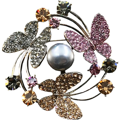 米小图纷飞蝴蝶复古精致胸针女