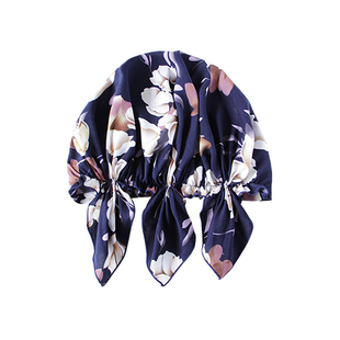 全棉睡帽纯棉秋冬睡觉保暖薄女光头巾包头套头厚化疗遮白发月子帽