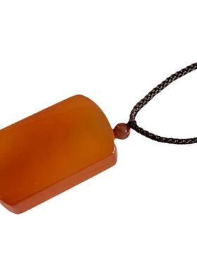 去皮马料原色天然红玛瑙吊坠挂件