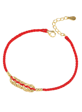 新中式碎碎冰五帝钱红绳手链