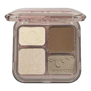 四色高光修容盘立体细闪侧影鼻影提亮珠光哑光一体盘细腻初学者女