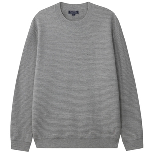 NAUTICA/诺帝卡男装秋冬绵羊毛柔软保暖亲肤圆领毛衣SC5451