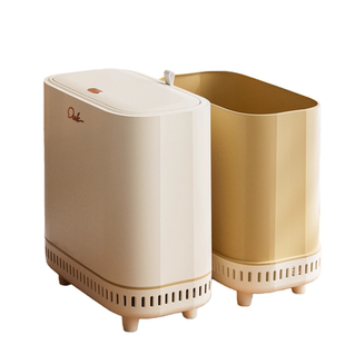 气压吸附垃圾桶简约带盖大容量卫生间夹缝垃圾桶可移动带轮垃圾筒