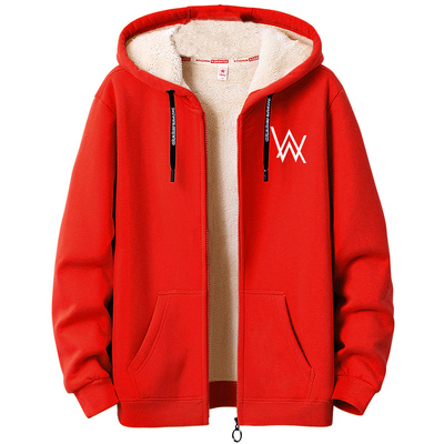 青少年卫衣冬季加绒加厚开衫外套