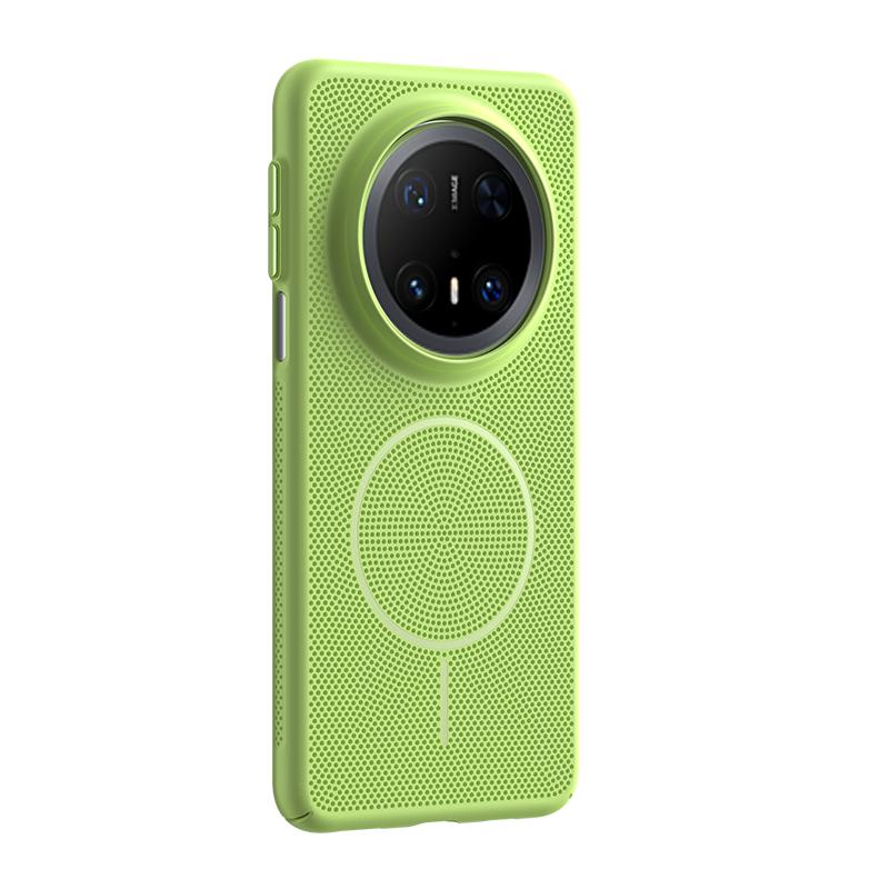 适用华为mate80手机壳散热Mate60蜂窝网孔70pro+磁吸Max全包防摔六七八十磨砂硬新款高级感夏天透气外保护套