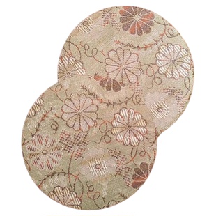 知舍卷草纹茶席茶垫中式织锦工艺茶配复古茶道套组一席一承六杯垫