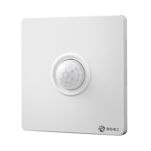 86型声光控+人体感应开关红外线智能220V楼道延时墙壁面板传感器