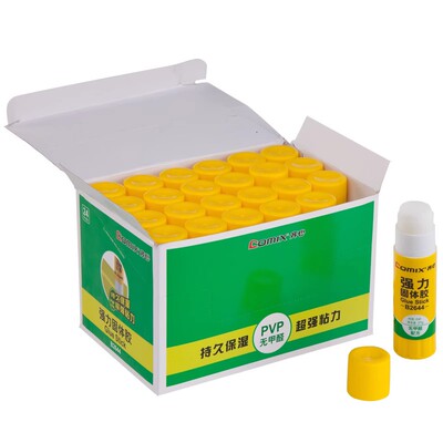 齐心强力固体胶办公文具用品21g固体胶手胶水中号固体胶棒B2644