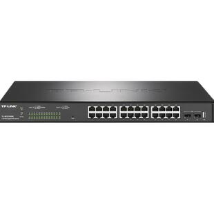 普联TP-LINK TL-SE2226PB 24口2.5G PoE交换机国标云管理2万兆SFP+光口10G大功率供电802.3bt/at端口汇聚VLAN