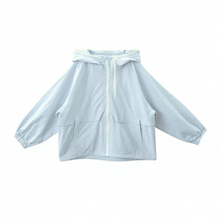 女童连帽外套2026新款春装中大儿童洋气撞色薄款户外休闲风冲锋衣