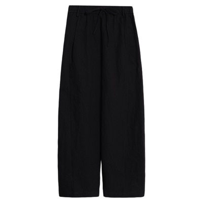 ltyp亚麻棉休闲系带气质休闲裤