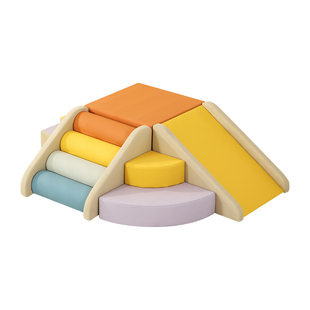 早教软体爬滑组合宝宝感统训练攀爬架婴儿楼梯彩虹爬爬梯软包滑梯