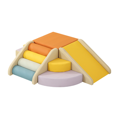 软体爬滑组合婴儿软包攀爬滑梯