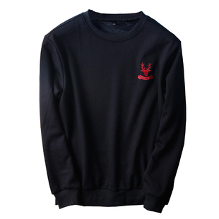 刺绣HL10032南系列男款青年运动休闲圆领加绒卫衣T恤秋冬套头款