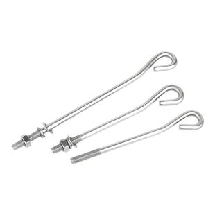 304不锈钢地脚螺栓L形9字型地脚螺丝GB799预埋件螺杆塔吊地角组合