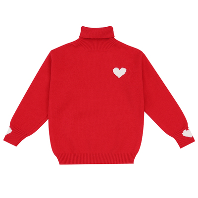 女童高领毛衣加厚针织打底衫秋冬