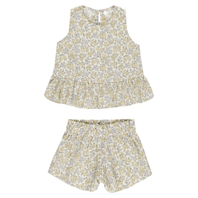 RyleeCru女童碎花背心短裤两件套女宝宝洋气RC童装印花套装