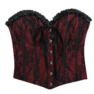 郑大嘻~攻心玫瑰·性感抹胸辣妹上衣万圣节服装鱼骨胸衣内搭背心