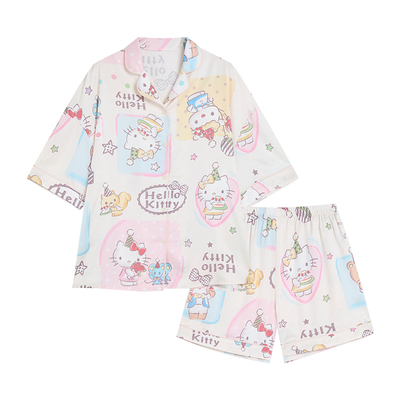 【520礼物】Gukoo果壳睡衣女款2026新款夏HelloKitty女家居服B