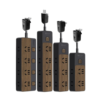 公牛两脚插排两项插头接线板2脚两孔0.5米1米超短线USB木纹插线板