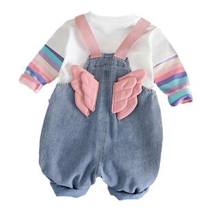 婴儿衣服春装分体套装秋季7六8九10个月一岁半2到3岁多女宝宝童装