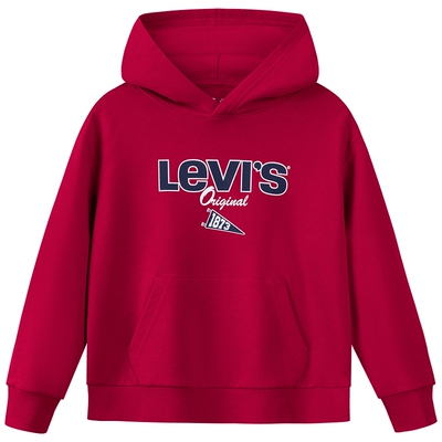 【新年马年】李维斯男童红色卫衣连帽儿童套头衫2026拜年过年衣服