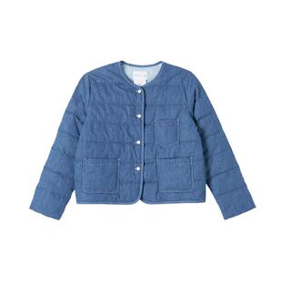 【新品】素然 klee klee 25冬女士环保棉彩点牛仔鹅绒服羽绒小袄
