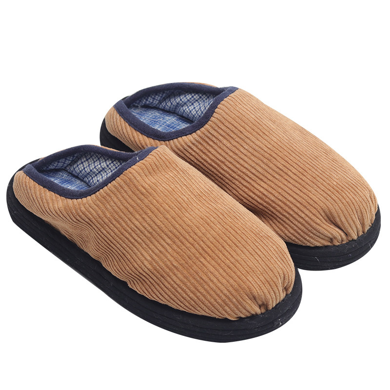 棉花加厚包头千层底灯芯绒布拖鞋