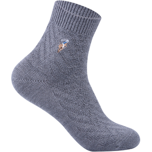 Polo新品男袜子加厚羊毛袜 男士袜秋冬季皮鞋袜子 保暖中筒商务袜