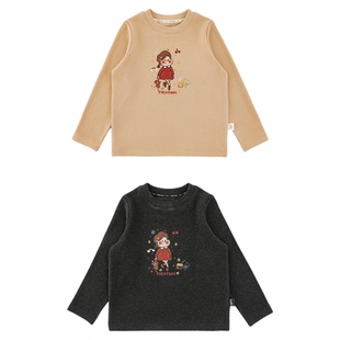 幼悠童装女童加绒打底衫2025新款儿童基础百搭保暖可爱小女孩t恤