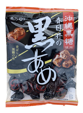 日本进口零食品 糖果 春日井冲绳直火黑糖特产糖果饴糖炭烧咖啡糖